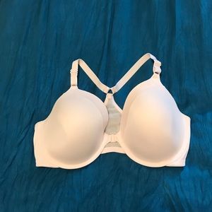 Soft pink racer back bra